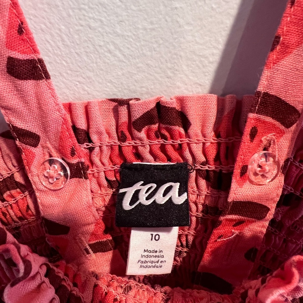 NWOT Tea Collection Smocked Watermelon Sun Maxi Dress, Girls size 10 - Picture 3 of 6